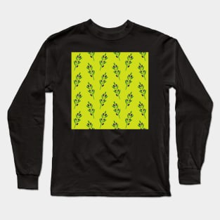 Lovely Olives - Olive branch repeat in green Long Sleeve T-Shirt